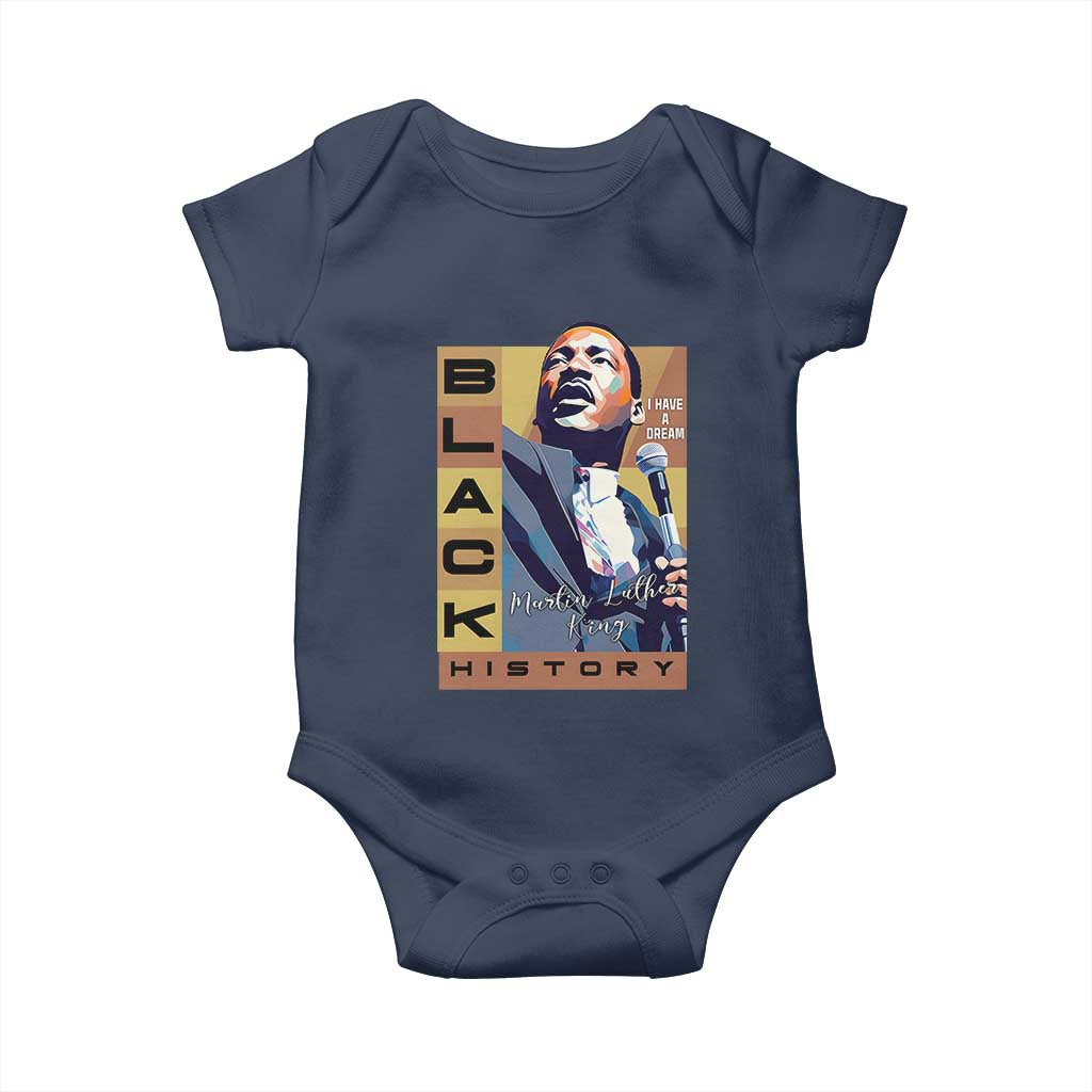I Have A Dream Martin Luther King Jr MLK Quote Baby Onesie Black History Month