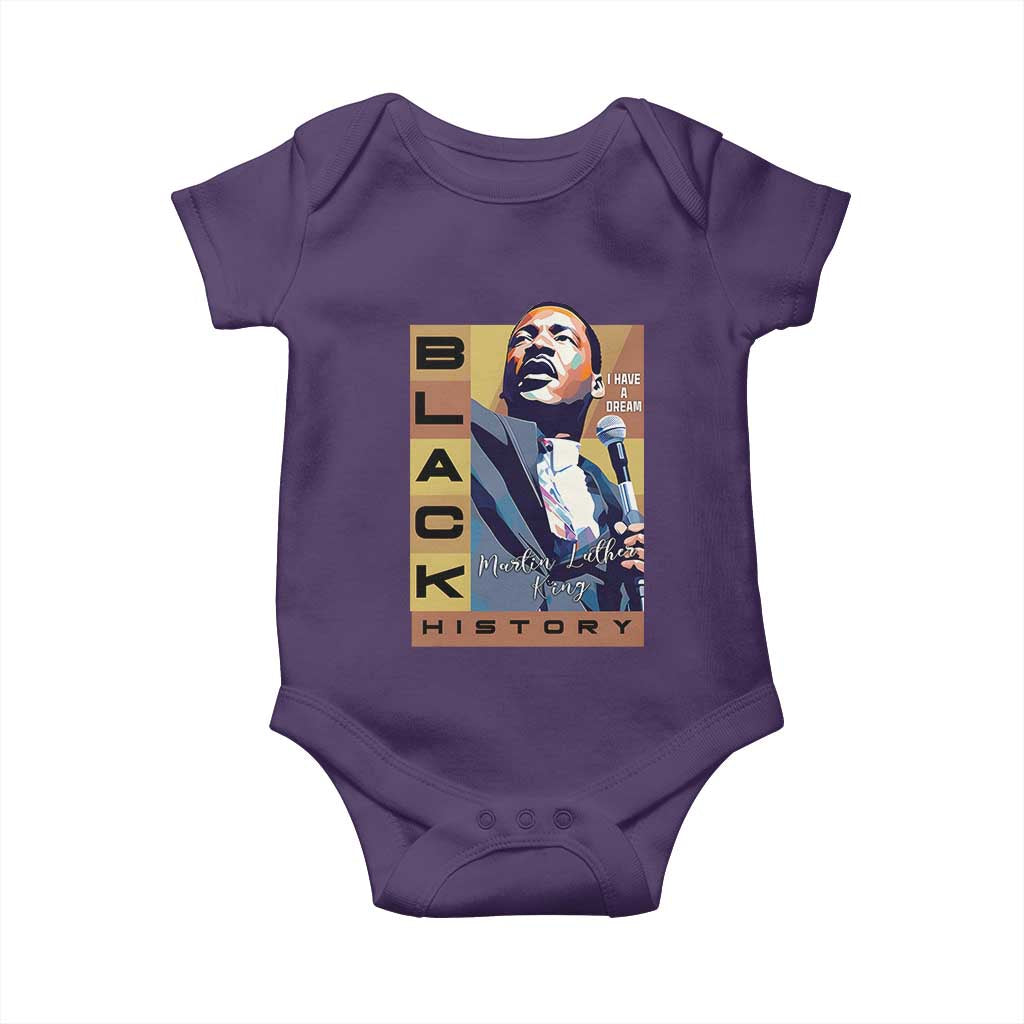 I Have A Dream Martin Luther King Jr MLK Quote Baby Onesie Black History Month