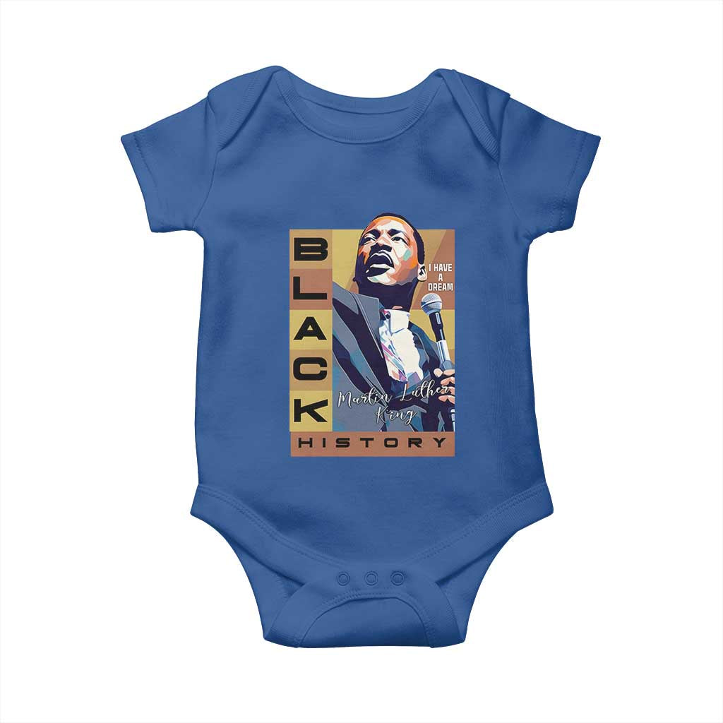 I Have A Dream Martin Luther King Jr MLK Quote Baby Onesie Black History Month