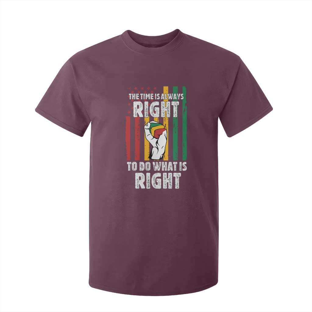 Martin Luther King Quote T Shirt For Kid The Time Is Always Right To Do What Is Right