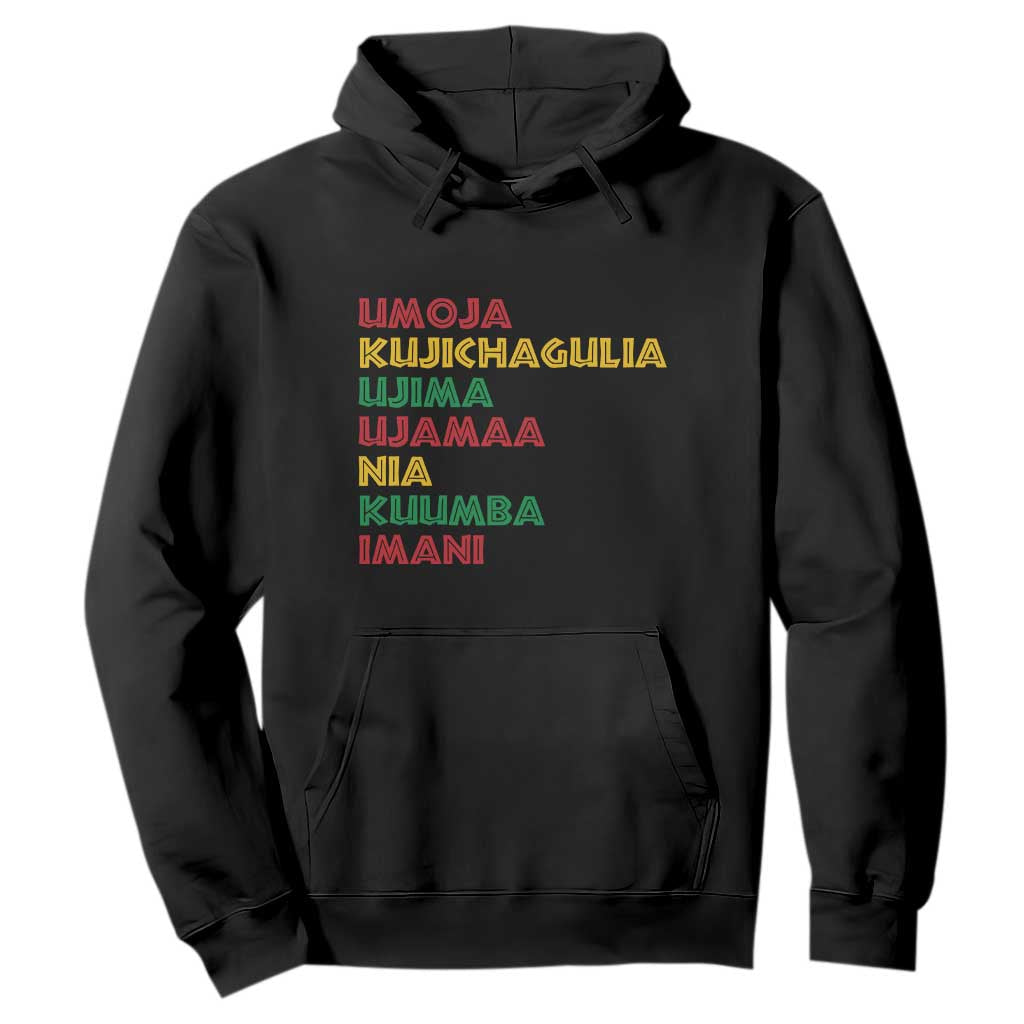 Seven Principles Of Kwanzaa Christmas African American Nguzo Saba Hoodie