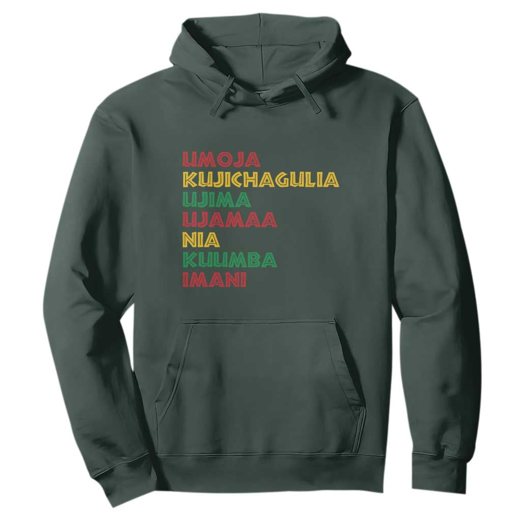 Seven Principles Of Kwanzaa Christmas African American Nguzo Saba Hoodie