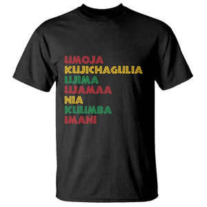 Seven Principles Of Kwanzaa Christmas African American Nguzo Saba T Shirt