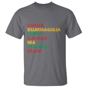 Seven Principles Of Kwanzaa Christmas African American Nguzo Saba T Shirt