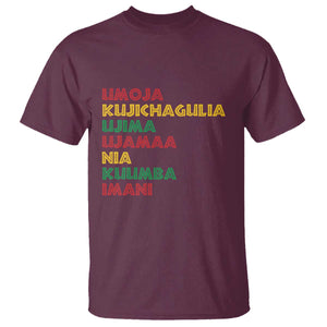 Seven Principles Of Kwanzaa Christmas African American Nguzo Saba T Shirt