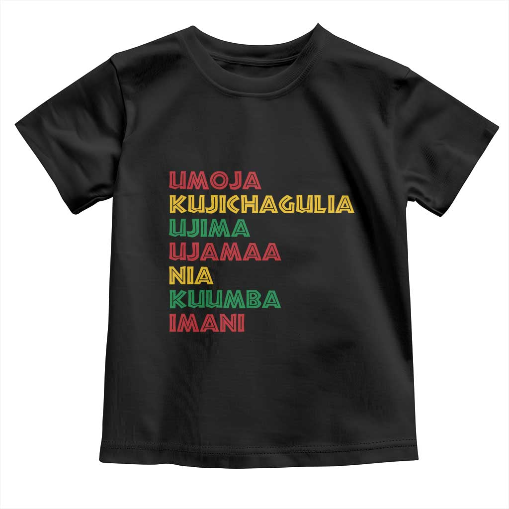 Seven Principles Of Kwanzaa Christmas African American Nguzo Saba Toddler T Shirt