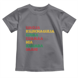 Seven Principles Of Kwanzaa Christmas African American Nguzo Saba Toddler T Shirt