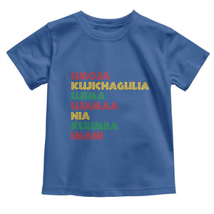 Seven Principles Of Kwanzaa Christmas African American Nguzo Saba Toddler T Shirt