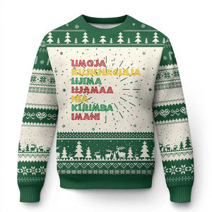 Seven Principles Of Kwanzaa Xmas African American Nguzo Saba Ugly Christmas Sweater