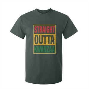 Funny Straight Outta Kwanzaa African American Heritage Christmas Holiday T Shirt For Kid