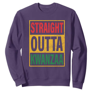 Funny Straight Outta Kwanzaa African American Heritage Christmas Holiday Sweatshirt