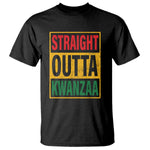 Funny Straight Outta Kwanzaa African American Heritage Christmas Holiday T Shirt
