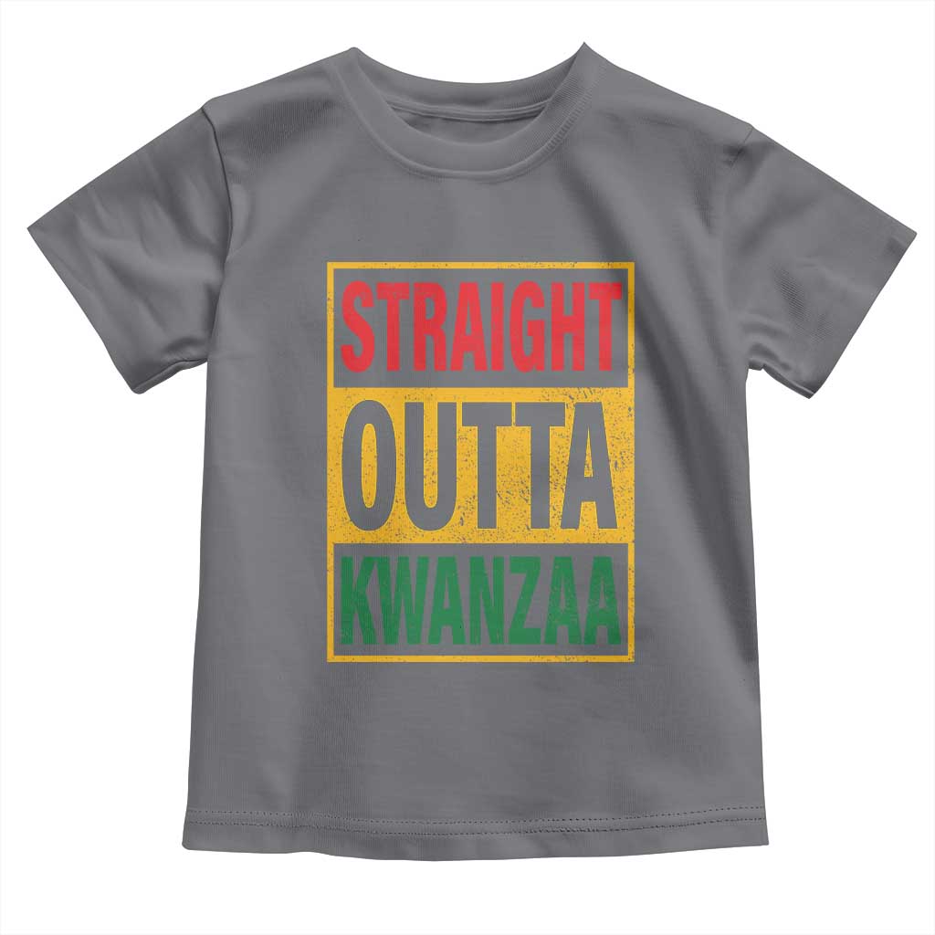 Funny Straight Outta Kwanzaa African American Heritage Christmas Holiday Toddler T Shirt