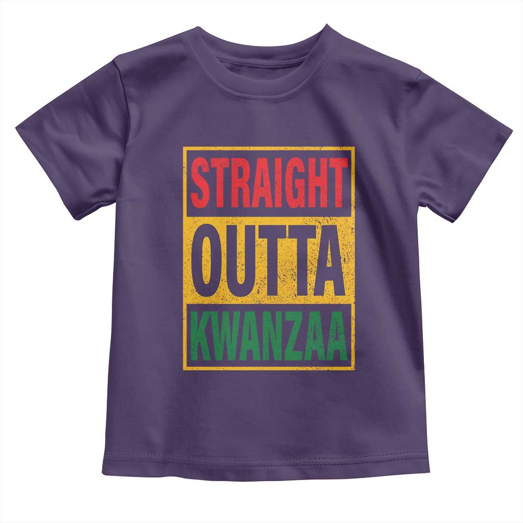 Funny Straight Outta Kwanzaa African American Heritage Christmas Holiday Toddler T Shirt