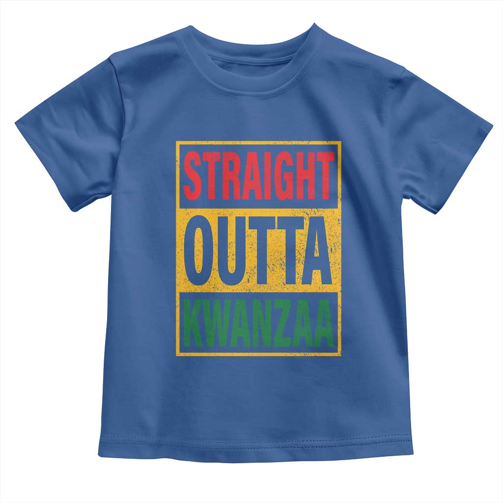 Funny Straight Outta Kwanzaa African American Heritage Christmas Holiday Toddler T Shirt
