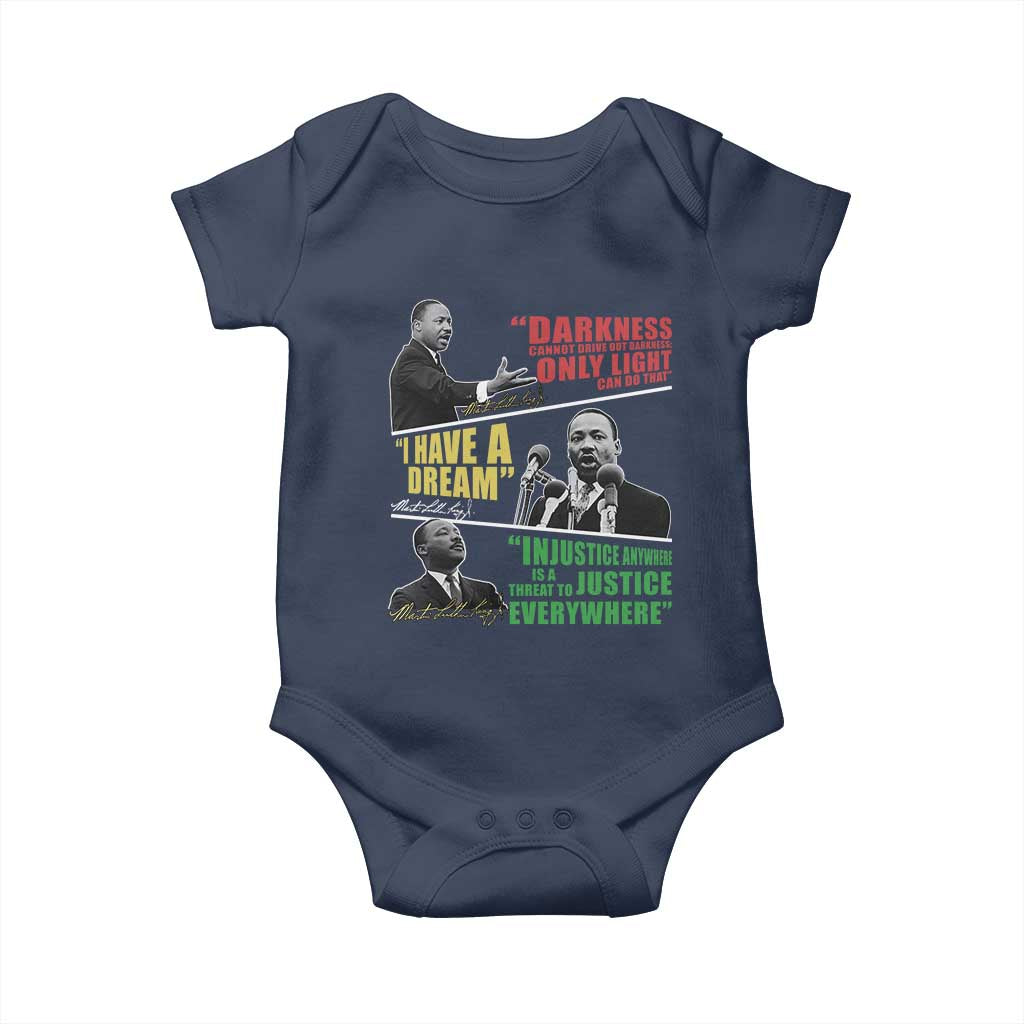 Martin Luther King Jr MLK Quotes Black History Leaders Baby Onesie