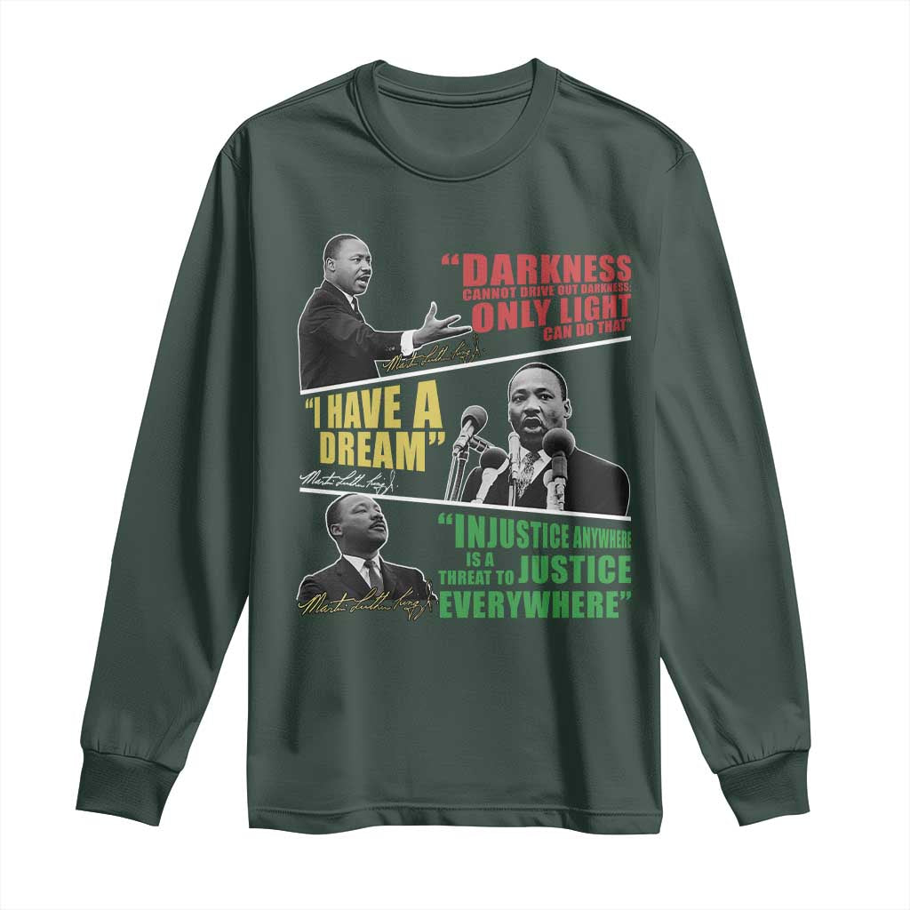 Martin Luther King Jr MLK Quotes Black History Leaders Long Sleeve Shirt