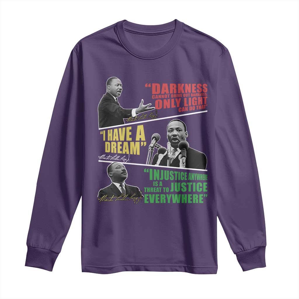 Martin Luther King Jr MLK Quotes Black History Leaders Long Sleeve Shirt