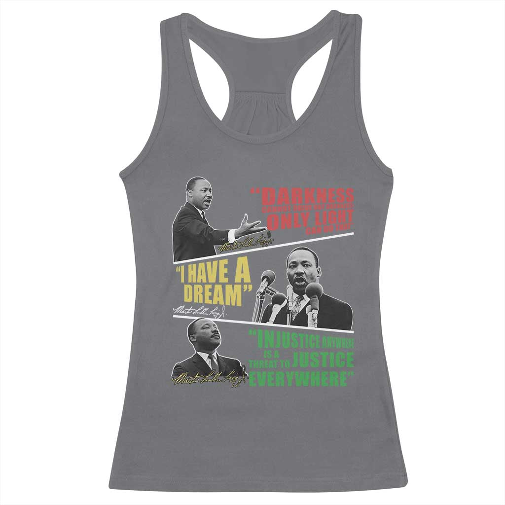 Martin Luther King Jr MLK Quotes Black History Leaders Racerback Tank Top