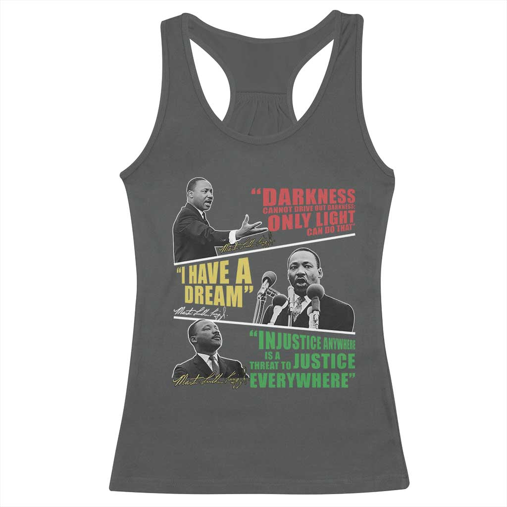 Martin Luther King Jr MLK Quotes Black History Leaders Racerback Tank Top