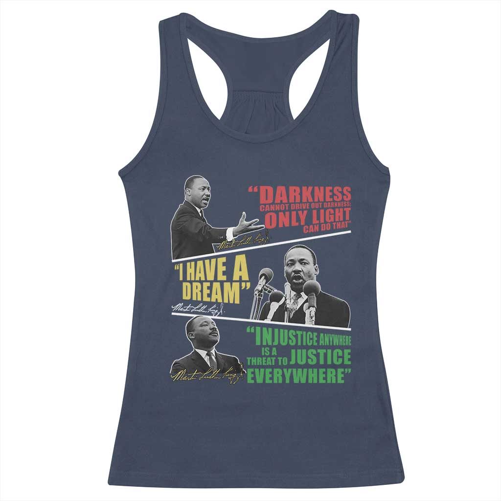 Martin Luther King Jr MLK Quotes Black History Leaders Racerback Tank Top
