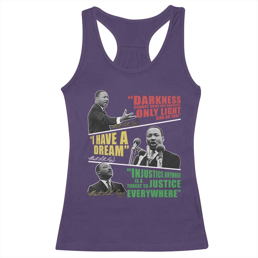 Martin Luther King Jr MLK Quotes Black History Leaders Racerback Tank Top