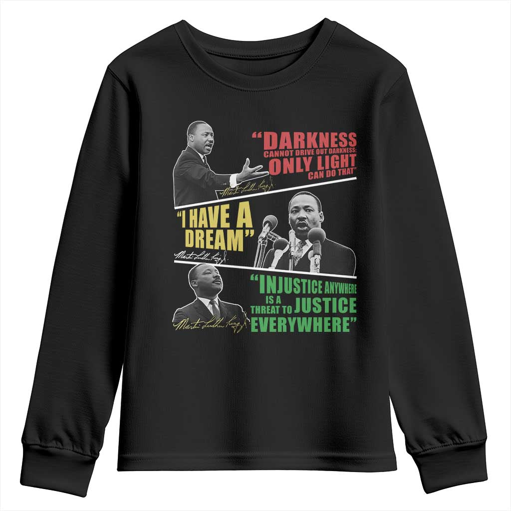 Martin Luther King Jr MLK Quotes Black History Leaders Youth Sweatshirt