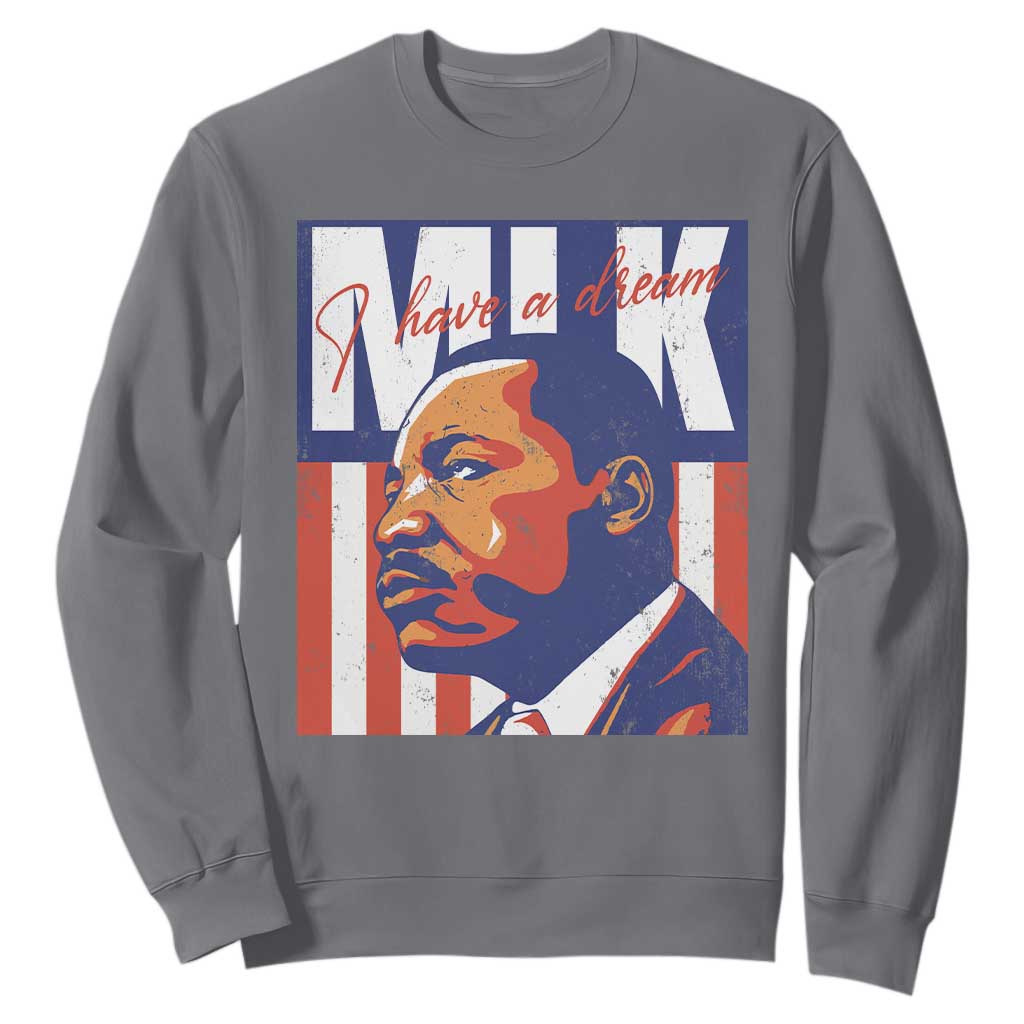 MLK Day I Have A Dream Sweatshirt Martin Luther King Vintage American Flag Black History Month