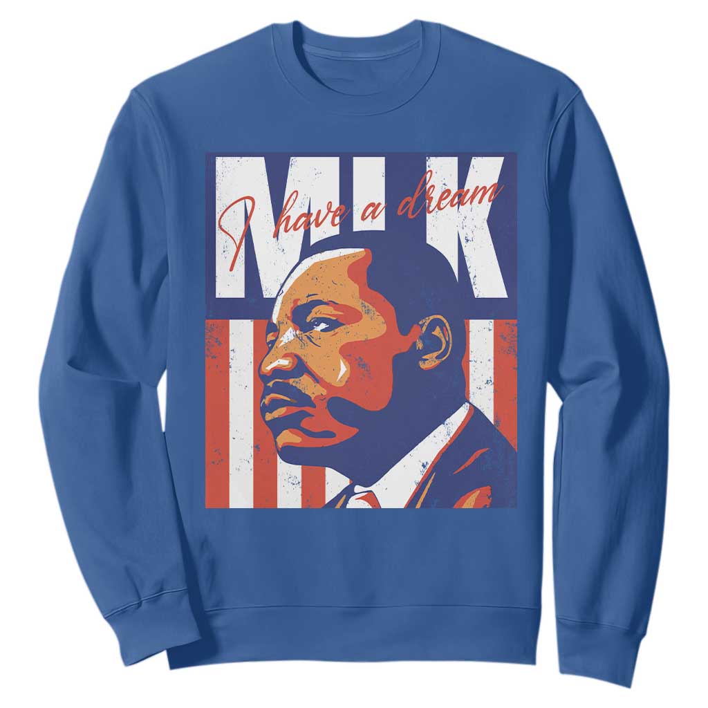 MLK Day I Have A Dream Sweatshirt Martin Luther King Vintage American Flag Black History Month