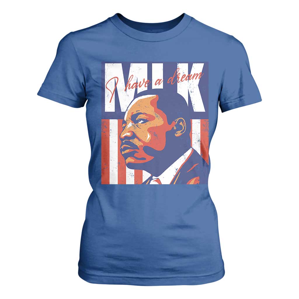 MLK Day I Have A Dream T Shirt For Women Martin Luther King Vintage American Flag Black History Month
