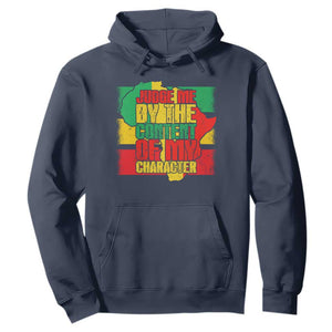 MLK Day Judge Me By The Content Of My Character Hoodie Martin Luther King Africa Map Black History Month