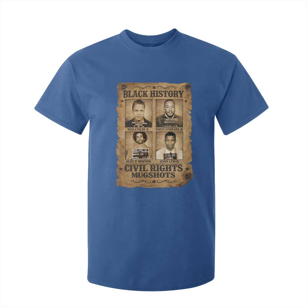 Black History Civil Rights Mugshots T Shirt For Kid Malcolm X MLK John Lewis Huey P Newton