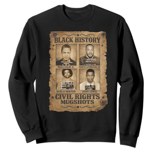 Black History Civil Rights Mugshots Sweatshirt Malcolm X MLK John Lewis Huey P Newton