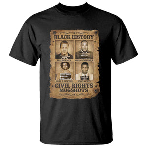 Black History Civil Rights Mugshots T Shirt Malcolm X MLK John Lewis Huey P Newton