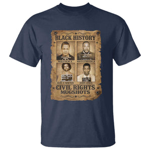 Black History Civil Rights Mugshots T Shirt Malcolm X MLK John Lewis Huey P Newton
