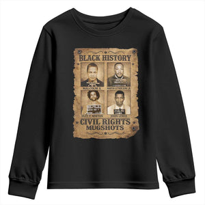 Black History Civil Rights Mugshots Youth Sweatshirt Malcolm X MLK John Lewis Huey P Newton