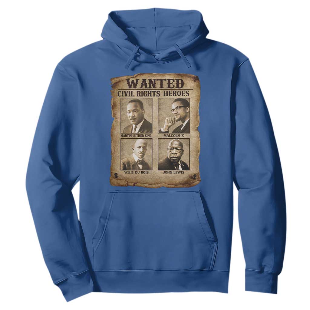 Black Leaders Hoodie Wanted Civil Rights Heroes MLK Malcolm X Web John Lewis