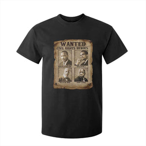 Black Leaders T Shirt For Kid Wanted Civil Rights Heroes MLK Malcolm X Web John Lewis