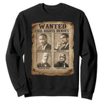 Black Leaders Sweatshirt Wanted Civil Rights Heroes MLK Malcolm X Web John Lewis