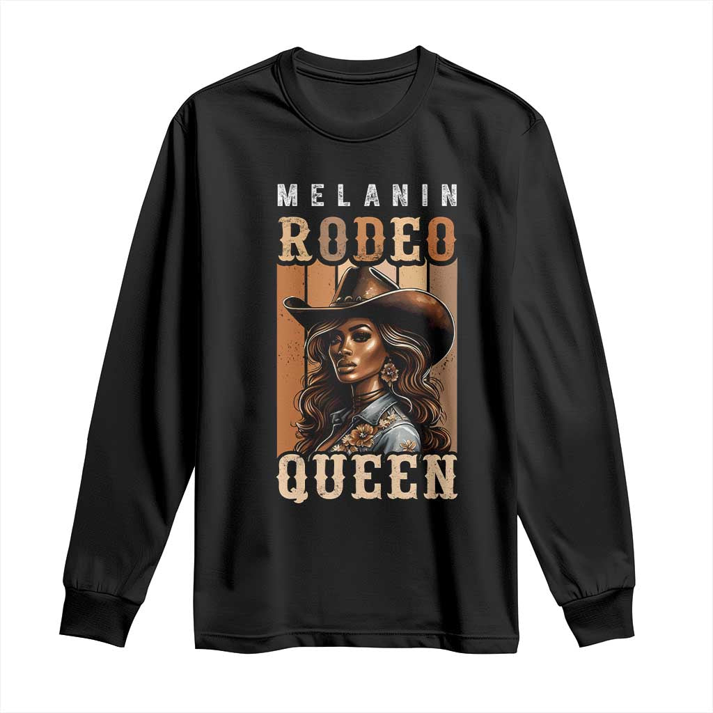 Melanin Rodeo Queen Long Sleeve Shirt African American Melanin Black Western Cowgirl