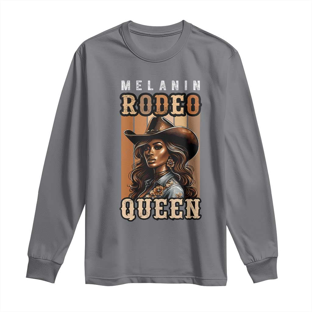 Melanin Rodeo Queen Long Sleeve Shirt African American Melanin Black Western Cowgirl