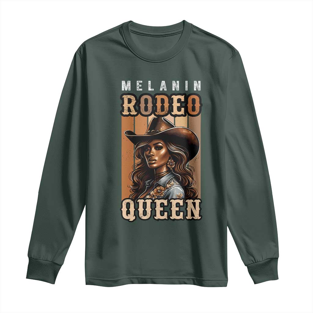 Melanin Rodeo Queen Long Sleeve Shirt African American Melanin Black Western Cowgirl