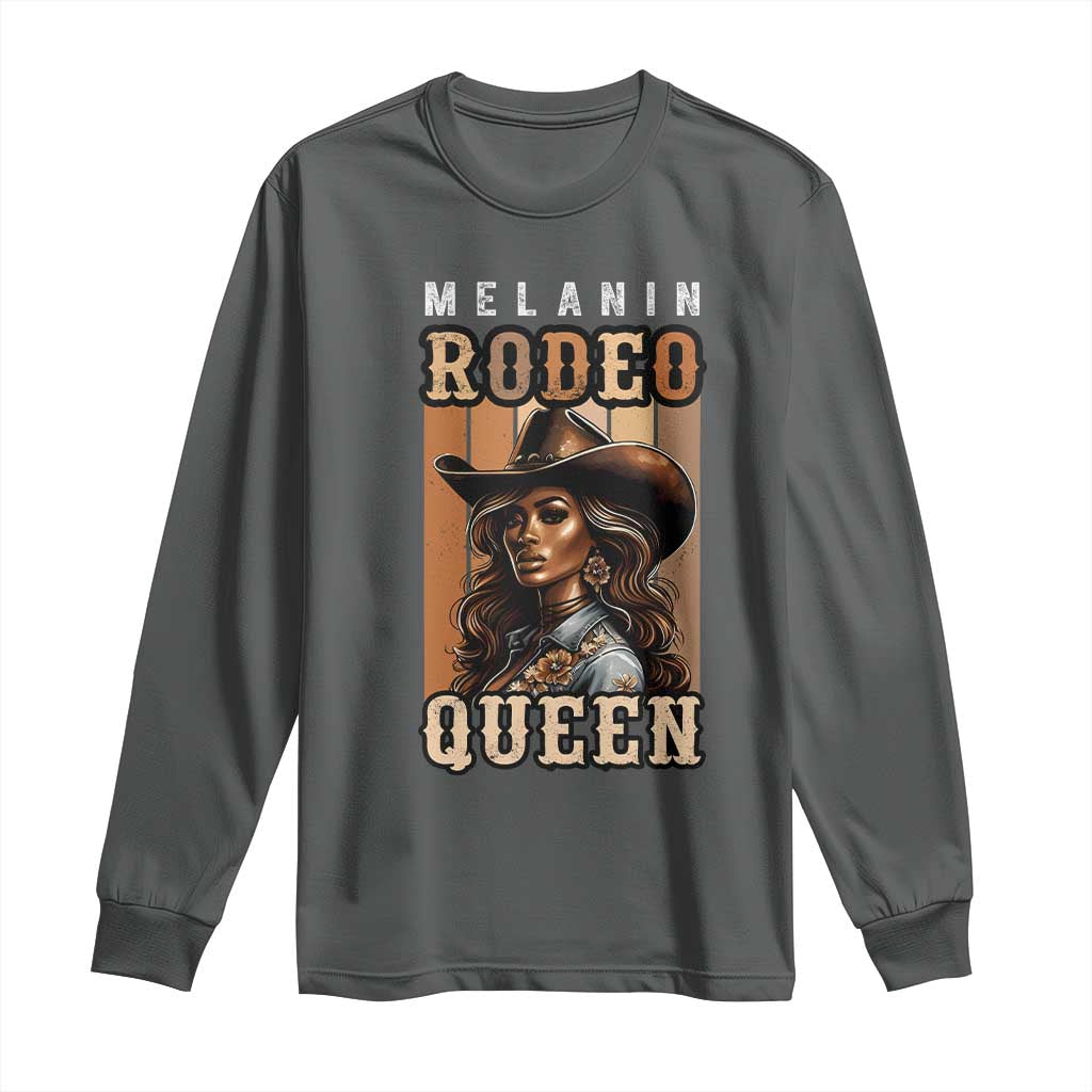 Melanin Rodeo Queen Long Sleeve Shirt African American Melanin Black Western Cowgirl