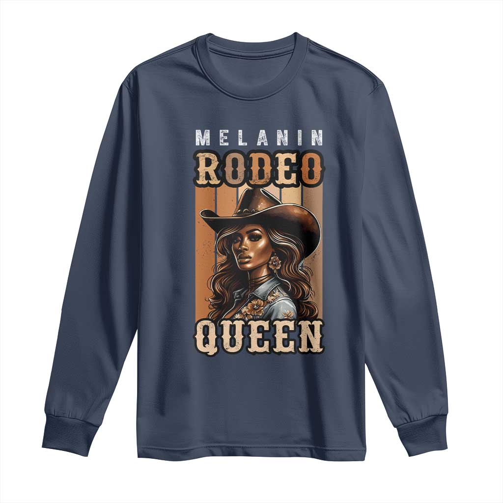 Melanin Rodeo Queen Long Sleeve Shirt African American Melanin Black Western Cowgirl