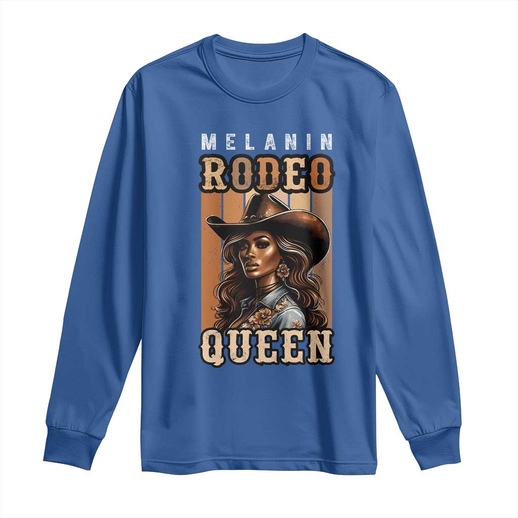 Melanin Rodeo Queen Long Sleeve Shirt African American Melanin Black Western Cowgirl