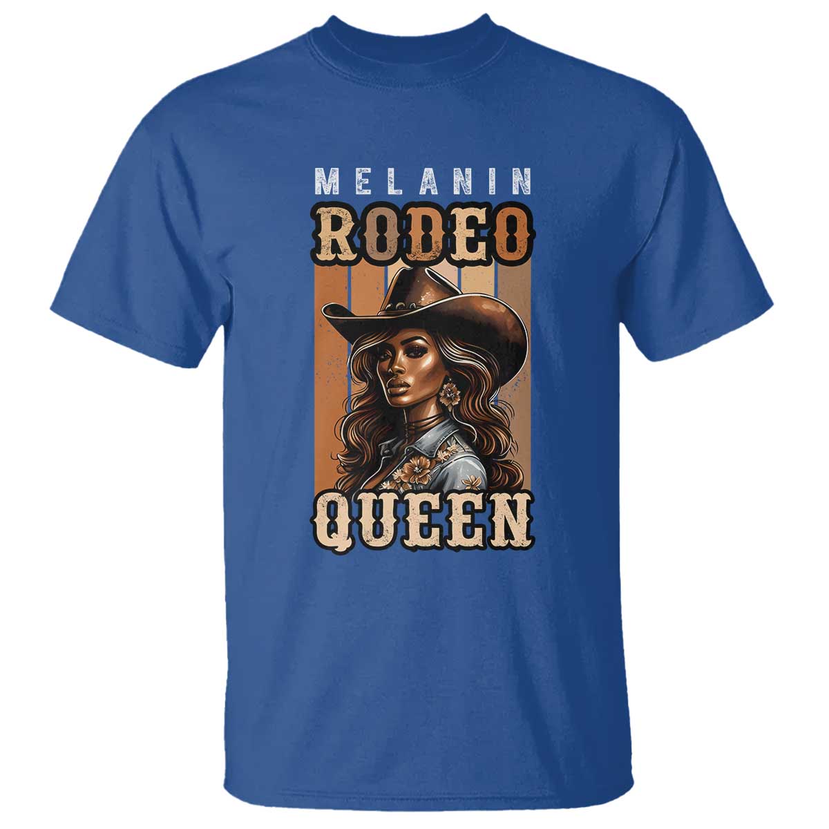 Melanin Rodeo Queen T Shirt African American Melanin Black Western Cowgirl