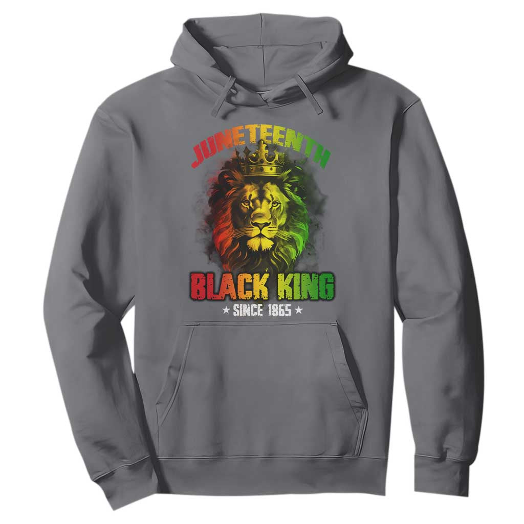 Juneteenth Black King Since 1865 Lion Crown Hoodie