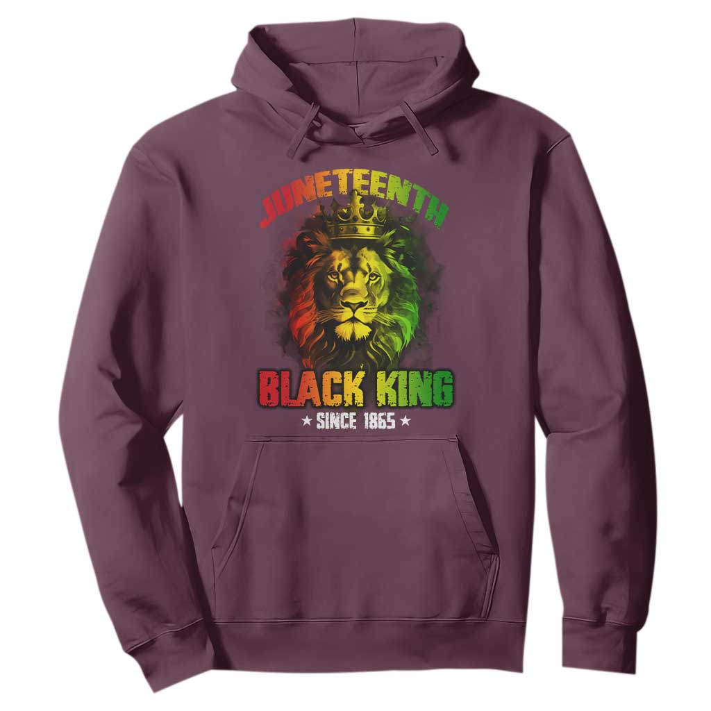 Juneteenth Black King Since 1865 Lion Crown Hoodie