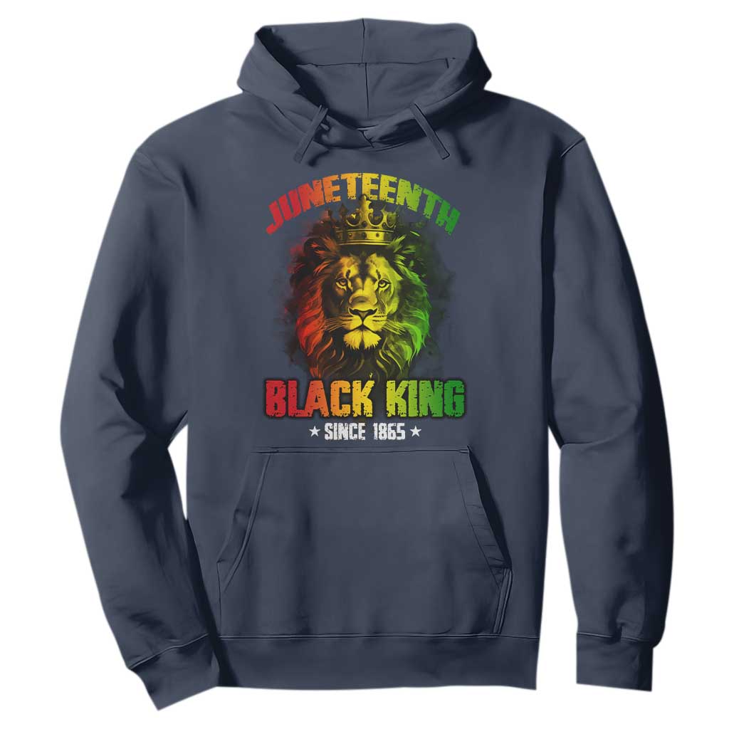 Juneteenth Black King Since 1865 Lion Crown Hoodie