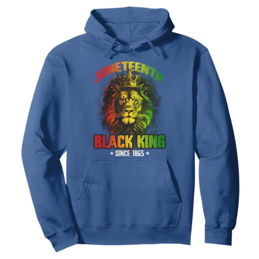 Juneteenth Black King Since 1865 Lion Crown Hoodie